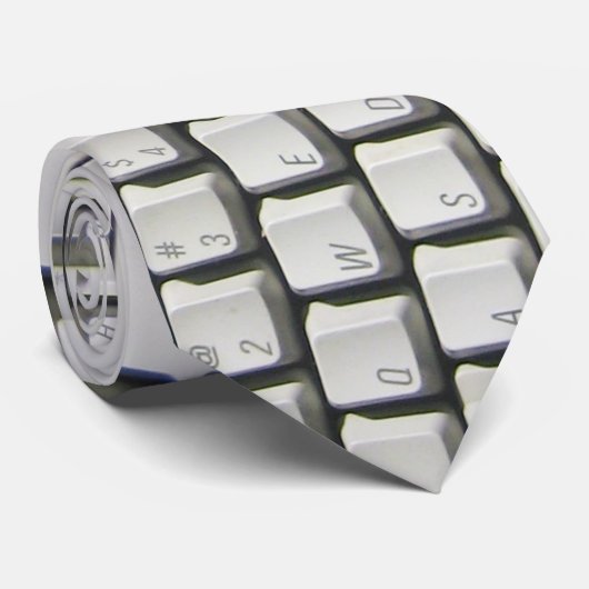 Grijze toetsenbordstropdas! stropdas (Opgerold)