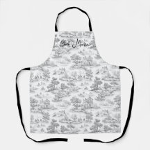 Grijze Toile de Jouy Koken & Bakken Gift Keuken
