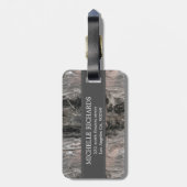 Grijze Tonen Marmeren Patroon Bagagelabel (Achterkant verticaal)