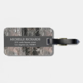 Grijze Tonen Marmeren Patroon Bagagelabel (Achterkant horizontaal)