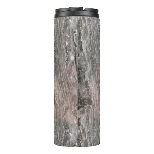 Grijze Tonen Marmeren Steen Thermosbeker (Achterkant)
