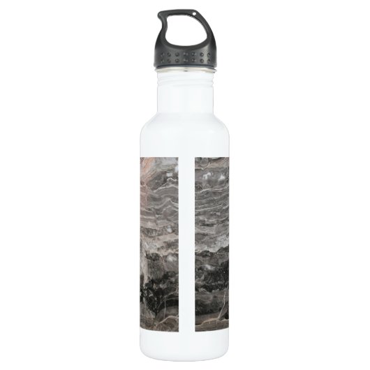 Grijze Tones Marged Waterfles (Achterkant)