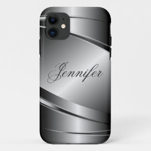 Grijze tonnen Roestvrij staal Metalli Kijk - Monog Case-Mate iPhone Case