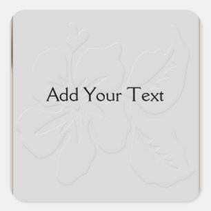 Grijze toon op Tone Hibiscus Vierkante Sticker