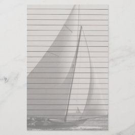 Grijze toonbank met lijnen briefpapier