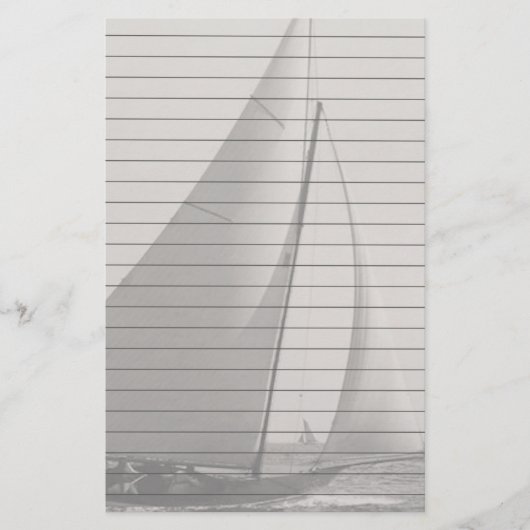 Grijze toonbank met lijnen briefpapier (Voorkant)