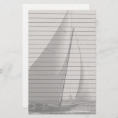 Grijze toonbank met lijnen briefpapier (Voorkant / Achterkant)