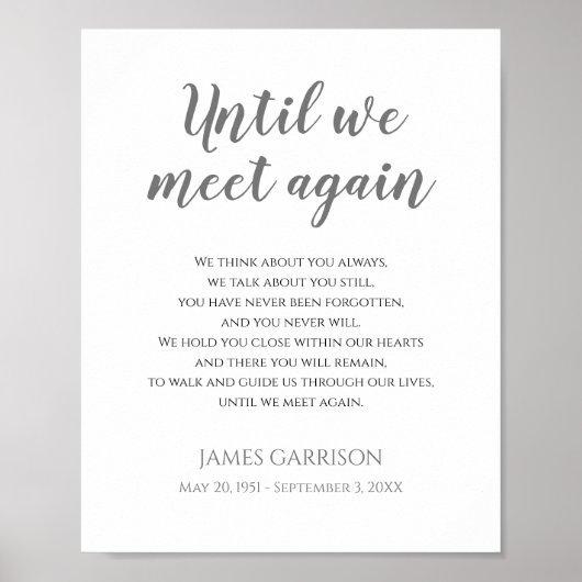 Grijze tot we elkaar weer zien viering van het lev poster (Voorkant)