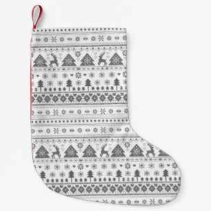 Grijze traditionele Scandinavische Kerstmis Kleine Kerstsok