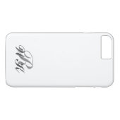 Grijze & Transparante Monogram iPhone 7 Plus Case-Mate iPhone Case (Achterkant (Horizontaal))