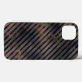 Grijze transversale strepen, koollinten, goudrood Case-Mate iPhone case (Achterkant (horizontaal))