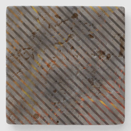 Grijze transversale strepen, koollinten, goudrood stenen onderzetter