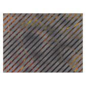 Grijze transversale strepen, koollinten, goudrood tafelkleed (Voorkant (Horizontaal))