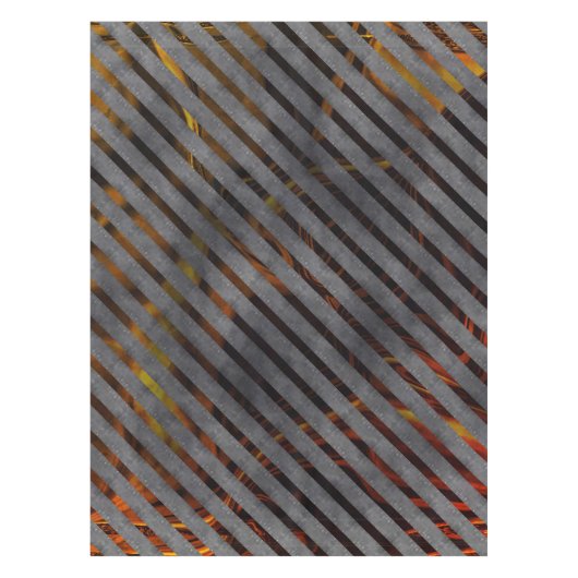 Grijze transversale strepen, koollinten, goudrood tafelkleed (Voorkant)