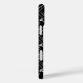 Grijze Trombone Crosshatch Case-Mate iPhone Case (Achterkant / Rechts)