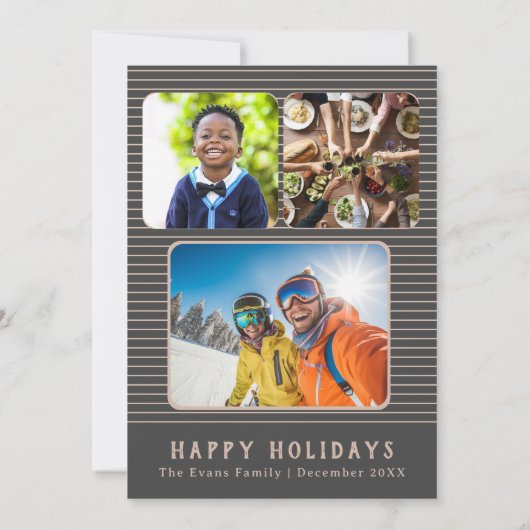 Grijze Troost en Vreugde Fotokaart Feestdagenkaart (Achterkant)