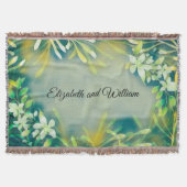  grijze tropische planten botanisch deken (Voorkant)