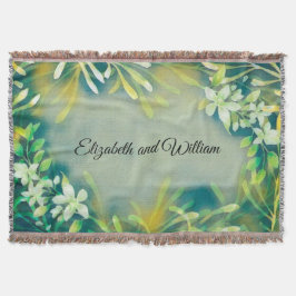  grijze tropische planten botanisch deken