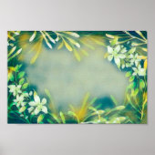  grijze tropische planten botanisch poster (Voorkant)