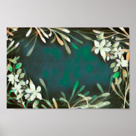  grijze tropische planten botanisch poster