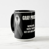 grijze trots mok (Voorkant links)