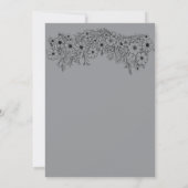 Grijze trouwkaart / eenvoudig & romantisch ontwerp kaart (Achterkant)