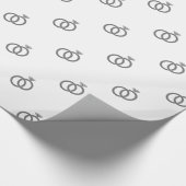  Grijze Trouwringen op Wit Cadeaupapier (Hoek)