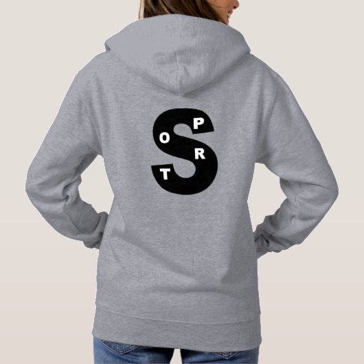 Grijze trui hoodie (Achterkant)