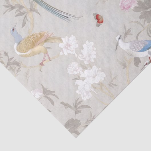 Grijze Tuinen Chinoiserie Wrapping Paper Tissuepapier (Detail)
