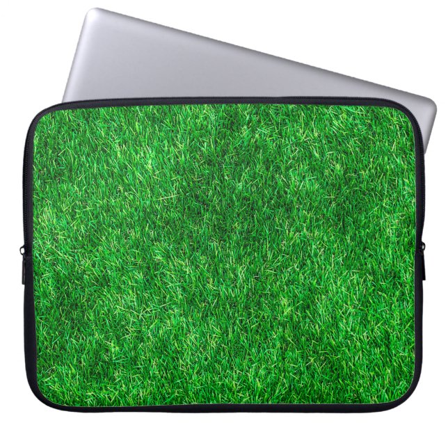 Grijze tuingrond laptop sleeve (Voorkant)