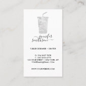 Grijze Tumbler verzorgingsinstructies ombré vinyl Visitekaartje (Achterkant)