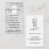 Grijze Tumbler verzorgingsinstructies ombré vinyl Visitekaartje (Voorkant / Achterkant)