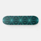 Grijze turquoise aqua ster geometrische steen moza persoonlijk skateboard (Horizontaal)