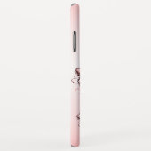 Grijze Uil Roze Orchideeën Case-Mate iPhone Case (Achterkant/rechts)