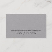 Grijze, unieke, moderne minimalistische visitekaartje (Achterkant)