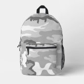 Grijze Urbane Militair Camouflagepatroon Bedrukte Rugzak (Voorkant)
