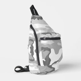 Grijze Urbane Militair Camouflagepatroon Sling Bag