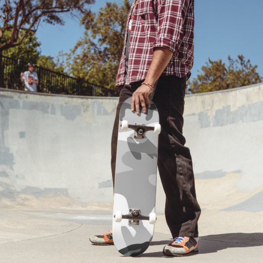 Grijze Urbane Militaire Camouflagepatroon Persoonlijk Skateboard (Buiten 2)