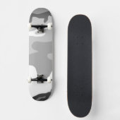 Grijze Urbane Militaire Camouflagepatroon Persoonlijk Skateboard (Voorkant)