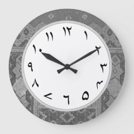 Grijze Urdu-nummers Grote Klok