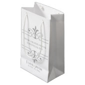 Grijze v2 Fancy Gift Bag Klein Cadeauzakje (Voorkant Gekanteld)