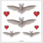  grijze vampiervlek en rode hartslag sticker (Vel)