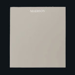 Grijze, vaste kleuren passen deze aan notitieblok<br><div class="desc">Dit product is voorzien van de vaste kleur Greige. Greige is een warme grijze kleur tussen grijs en beige.</div>