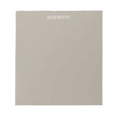 Grijze, vaste kleuren passen deze aan notitieblok (Voorkant)