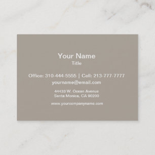 Grijze, vaste kleuren passen deze aan visitekaartje