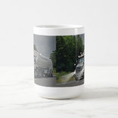 Grijze veevoer Cistern Truck voor vrachtwagens en  Koffiemok (Center)