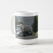 Grijze veevoer Cistern Truck voor vrachtwagens en  Koffiemok (Voorkant links)