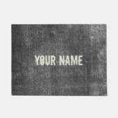 Grijze velours antraciettapijt  tapijt deurmat (Voorkant)