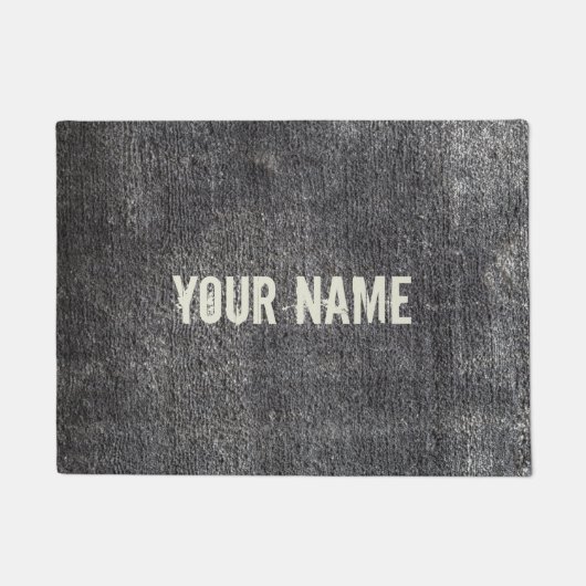 Grijze velours antraciettapijt  tapijt deurmat (Voorkant)