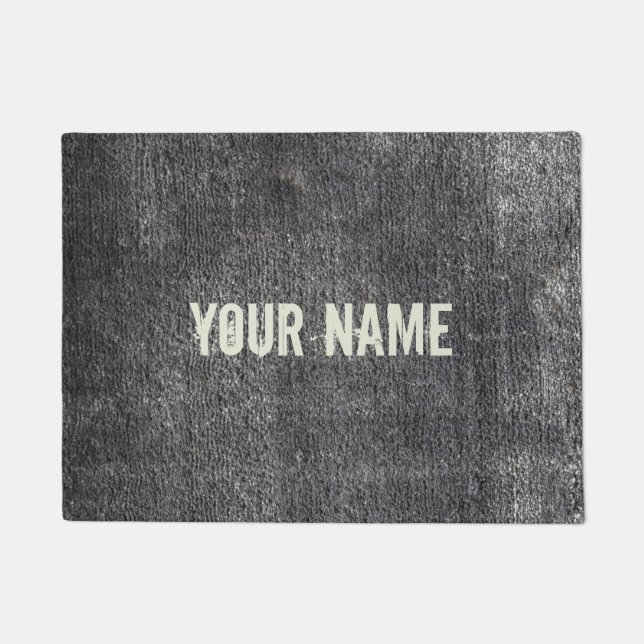 Grijze velours antraciettapijt  tapijt deurmat (Voorkant)